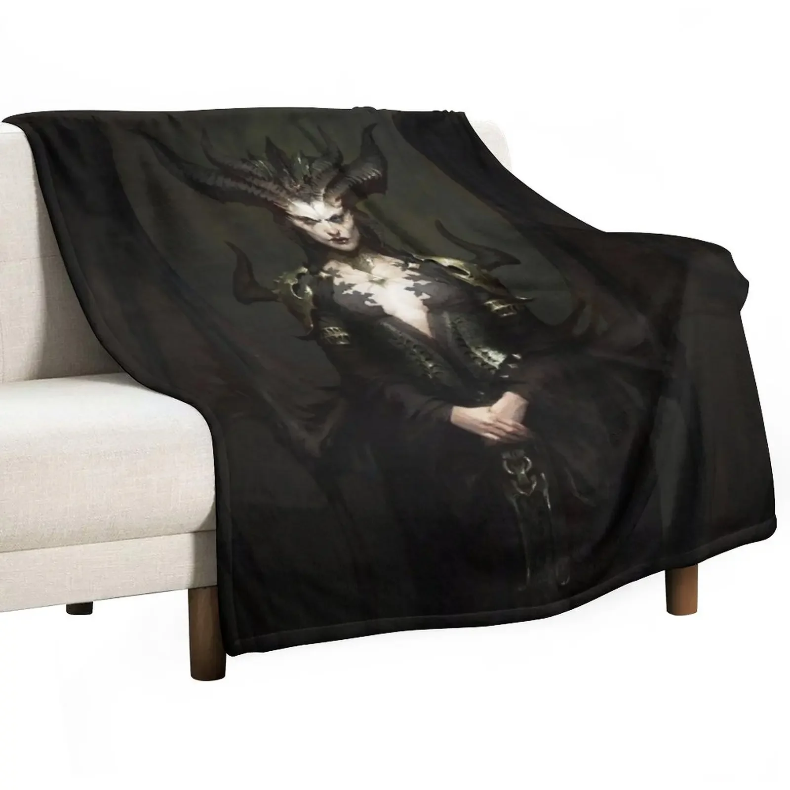 

Diablo 4, BOOOOOM Throw Blanket Plush funny gift Flannel Blankets