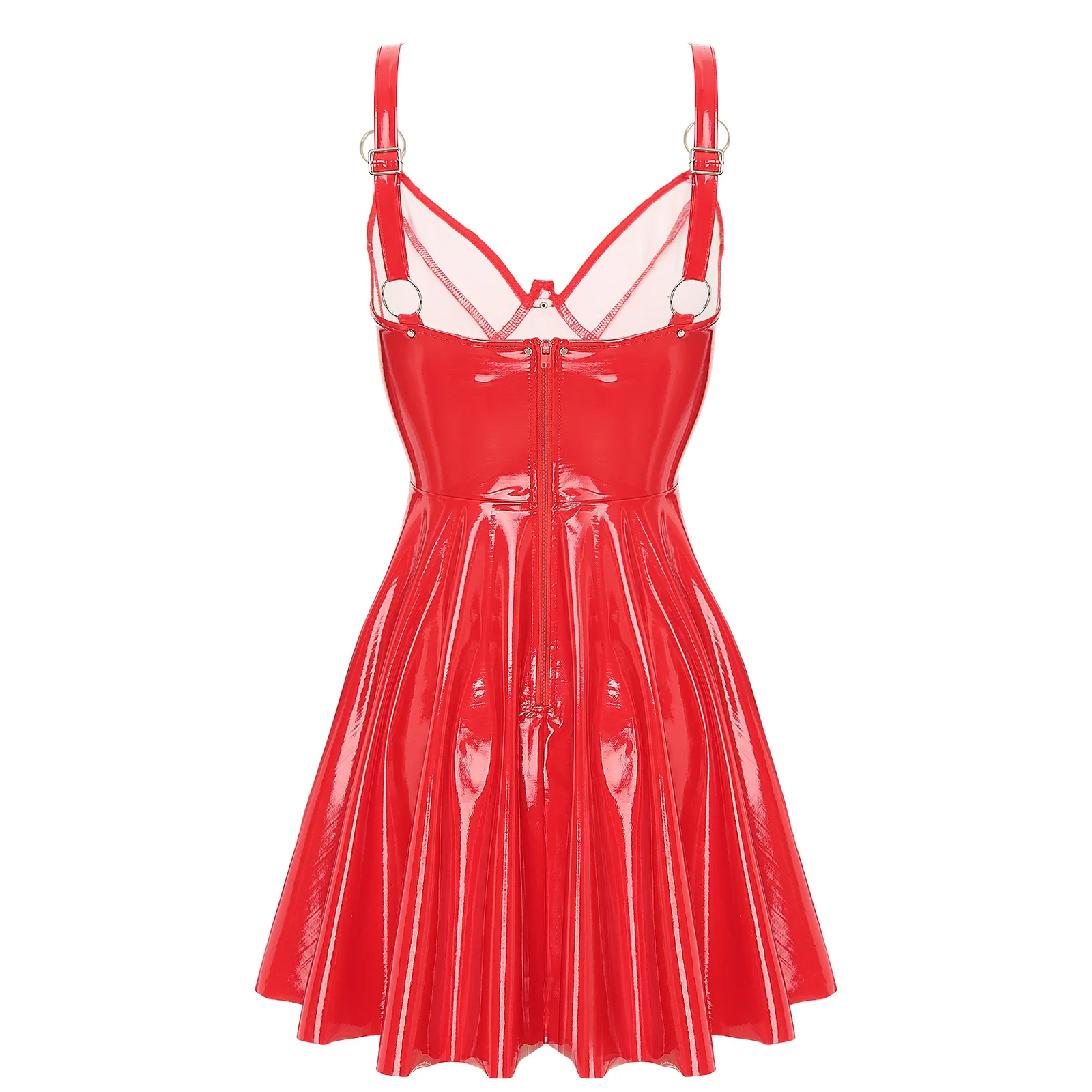 Leather Red Pvc Dress Missguided MISSGUIDED Sweetheart Neck Line