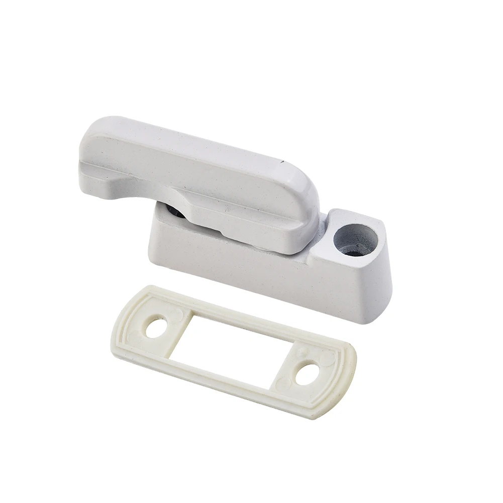 White Window Lock T-lock Aluminum Safety Handle Anti-theft Sash Door Stopper Restrictor Office Home Convenient