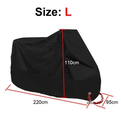 Waterproof UV - Resistant Motorcycle Cover for Rain and Dust Protection (L)