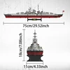 2081pcs Military WW2 Bismarck Battleship Large Boat Cruiser Model Weapon Building Blocks MOC Warship Set Toys for Children Gifts 6