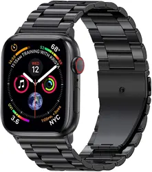 Premium Stainless Steel Watch Strap - Metal Wristband for Iwatch Ultra 49mm (Black)
