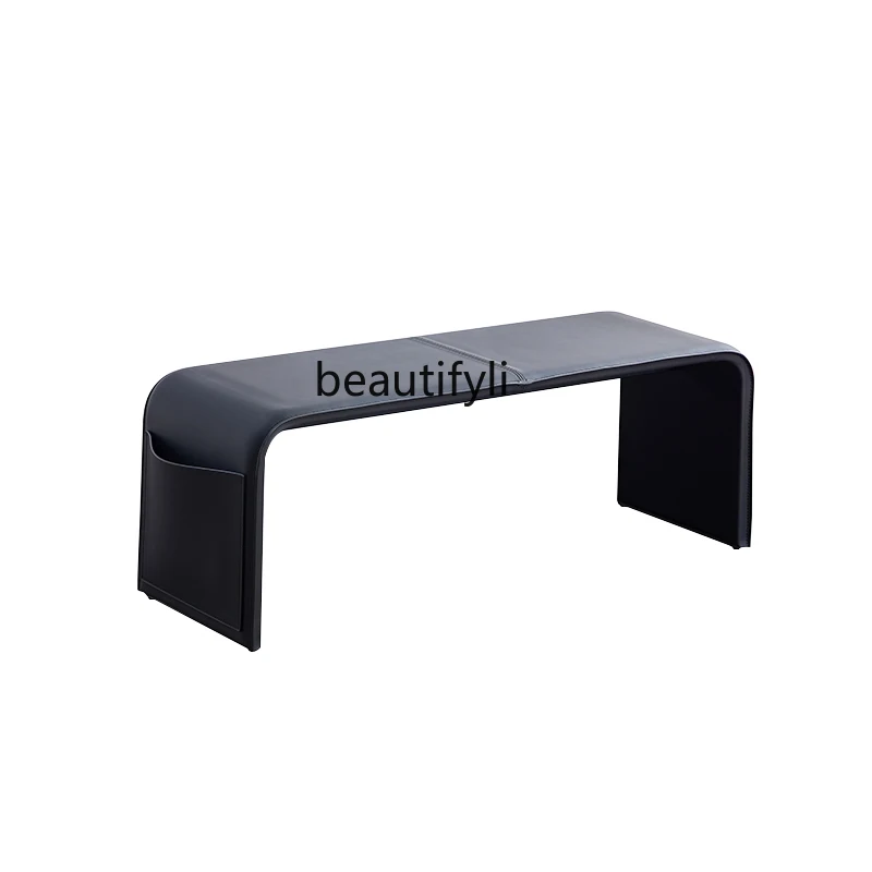 

Light Luxury Bedroom Leather Art Bed End Stool Home Doorway Home Sitting Shoe Changing Stool
