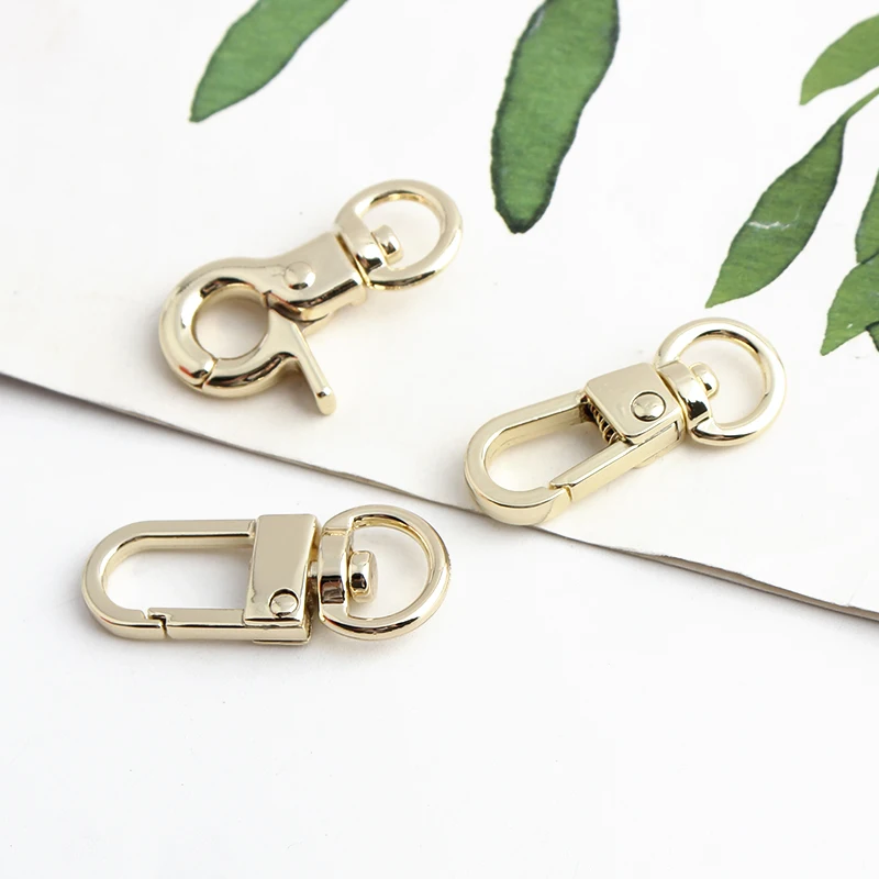 8MM 10MM Metal Snap Hook Swivel Eye Trigger Clip Clasp For DIY Bags Shoulder Strap Belt Buckle Webbing Leather Craft Accessories