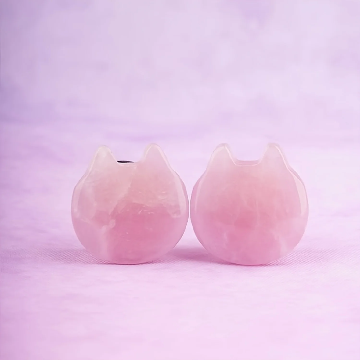 2 Stück süßer und süßer Stil Katze Ohr Stein Ohr Expander Körper Piercing Schmuck geeignet für tägliches Pendeln und Geschenken – Detail 4