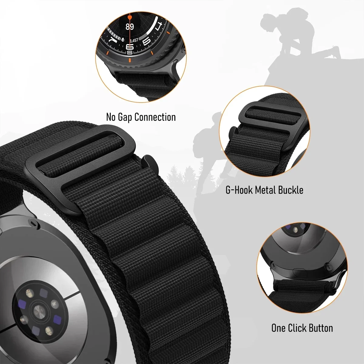 Alpine Loop Nylon Strap - Premium Adjustable Watch Band