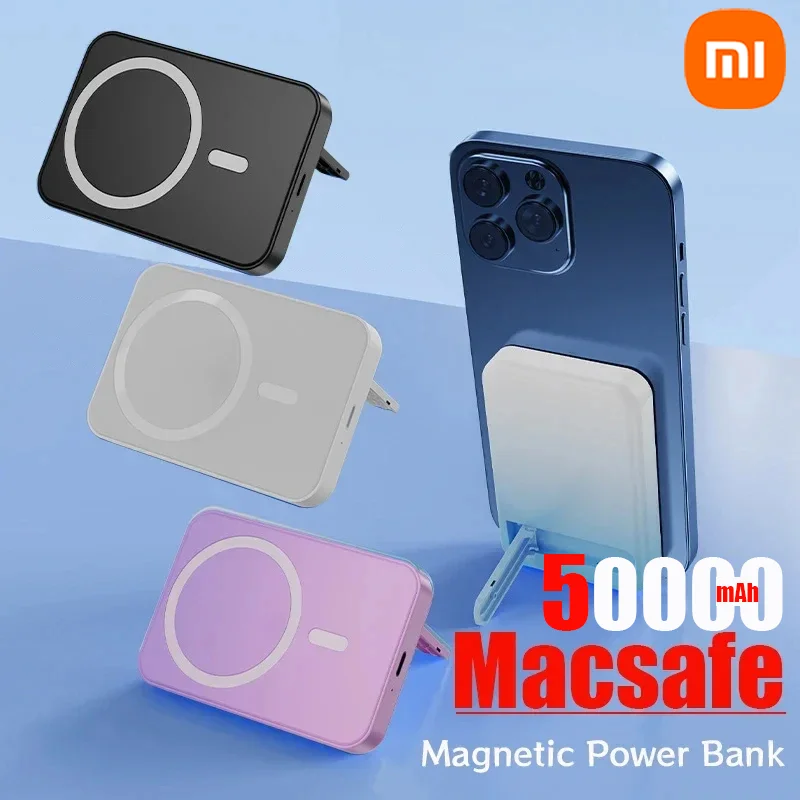 

Внешний аккумулятор Xiaomi с большой емкостью 50000 мАч, портативное зарядное устройство 120 Вт, беспроводное быстрое зарядное устройство для iPhone, Huawei, Samsung