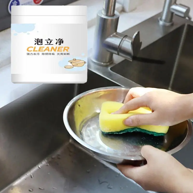 Home Heavy Oil Cleaning Powder Stain Removal Anti-Rust Kitchen Cleaning Tool for Faucets Sinks Bathtubs Toilets Floors Walls