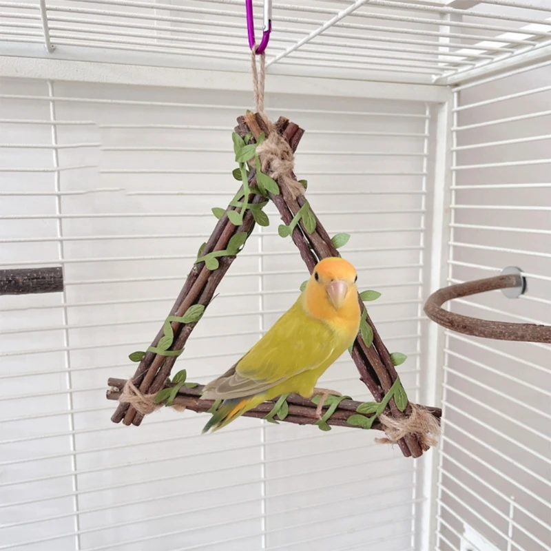 

Bird Gym Stand Toy Birdcages Swing Toy Grinding Chewing Toy for Small Bird Birdcages Hangable Perches Toy