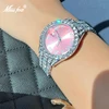 MISSFOX Pink Women Watch Luxury Small Face Elegant Quartz Watches For Ladies Icy Look Party Jewelry Mini Babe So Cute Arm Clock 1