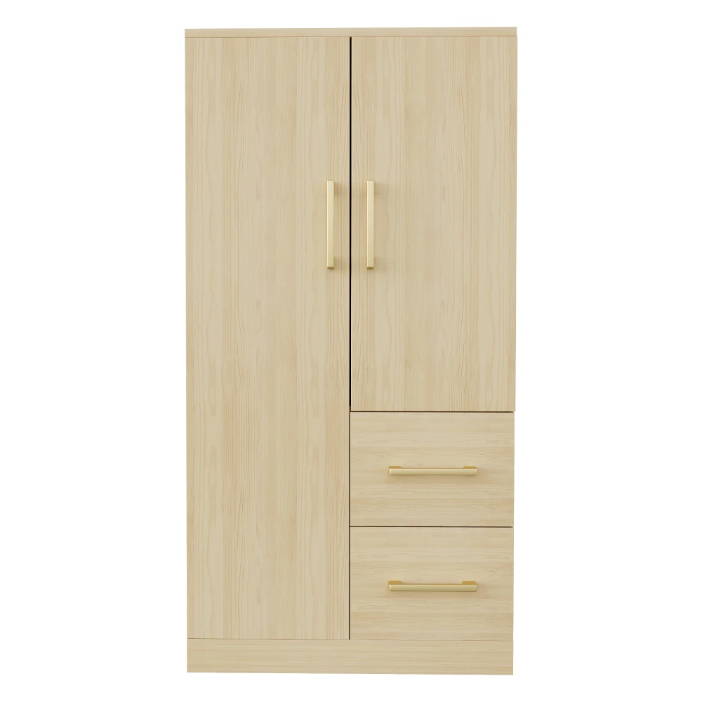 70 x 40 x 135 cm moderner Kindergarderobe, doppeltüriges Design mit Schubladen und Ablagefächern, Einzelgarderobe aus Holzfarbe – Detail 10