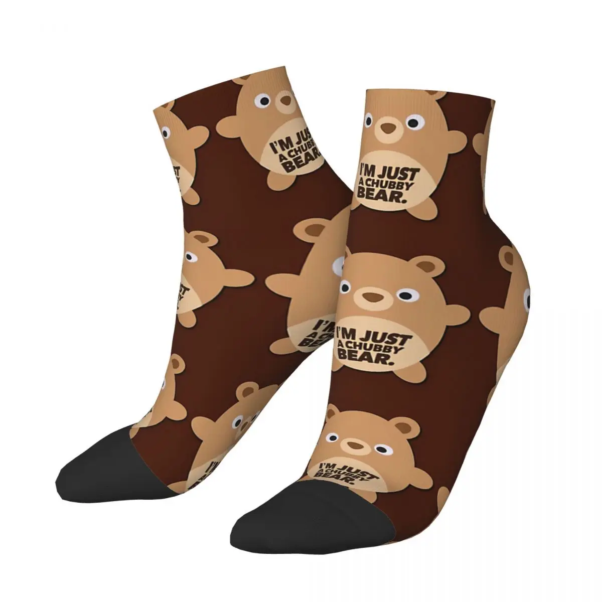 

Chubby Bear Men's Ankle Socks LGBTQ Pride Unisex Harajuku Pattern Printed Funny Low Sock Gift