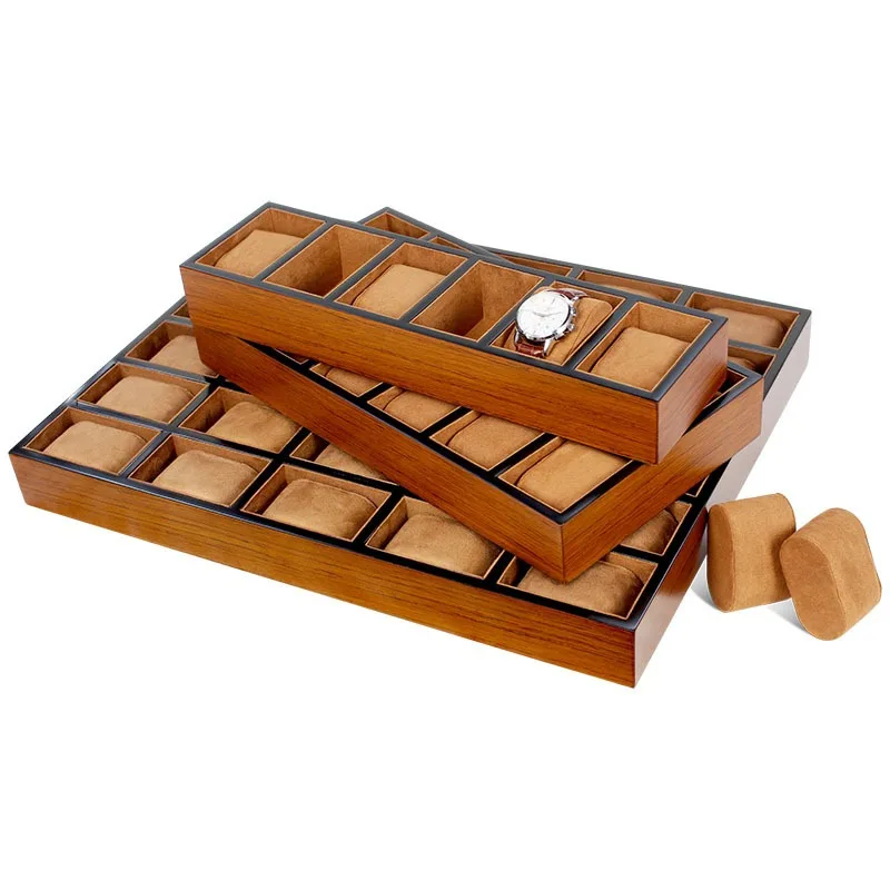 Wooden Case Watch Display Box Luxury 30 Slot Watch Case Storage Box Organizer Shockproof High-end Watches Tray Surprise Boxes
