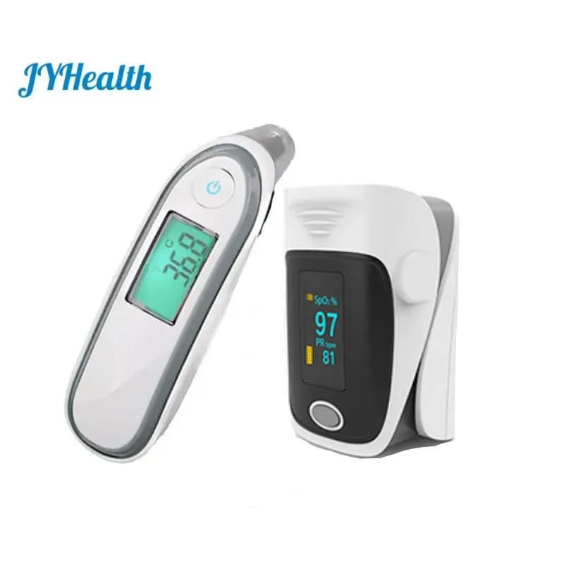 

JYHealth Fingertip Pulse Oximeter Medical Body & Ear & forhead Infrared Thermometer portable Family Health Care oximetro de dedo