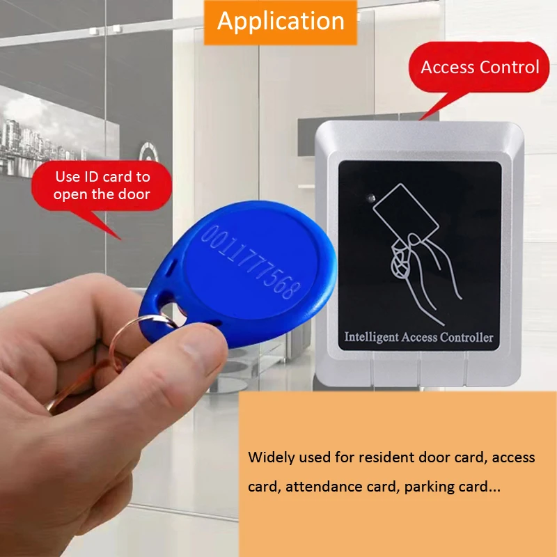 M1 ID Card Keyfobs Tags 20PCS/Lot 125KHz Access Control Key Finder Token Attendance Management Keychain ABS Waterproof Non-copy