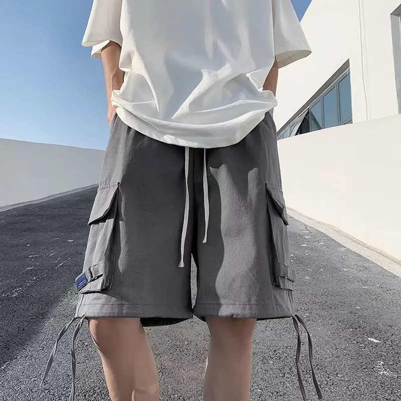 

2023 Summer Mens Cargo Shorts Casual Straight Male Fashion Pocket Streetwear Harajuku Short Trousers Joggers