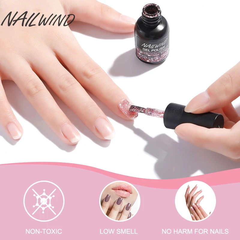 NAILWIND Semi-permanent Varnish UV Led Gel Nail Polish Esmaltes Hybrid Reflective Regular Manicure Top Base Coat Glue Nail Art