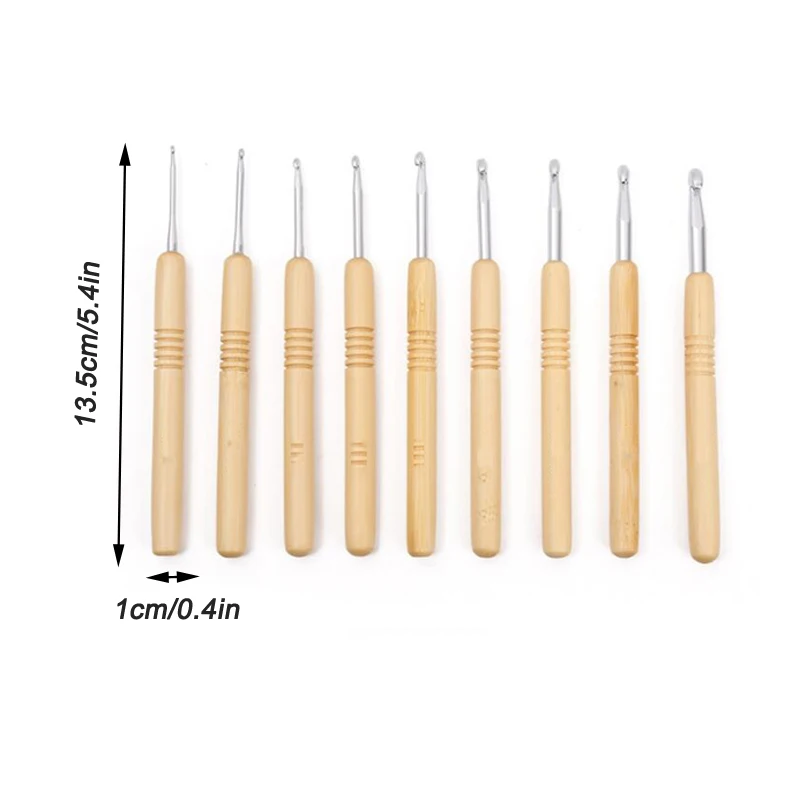 Single head crochet set, handmade DIY weaving tool, carbonized bamboo handle, aluminum head crochet sweater