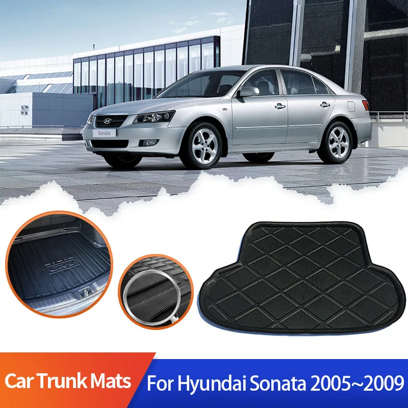 

Car Trunk Mats for Hyundai Sonata NF 2005 2006 2007 2008 2009 Floor Boot Tray Liner Rear Trunk Carpet Storage Kick Mud Cushion