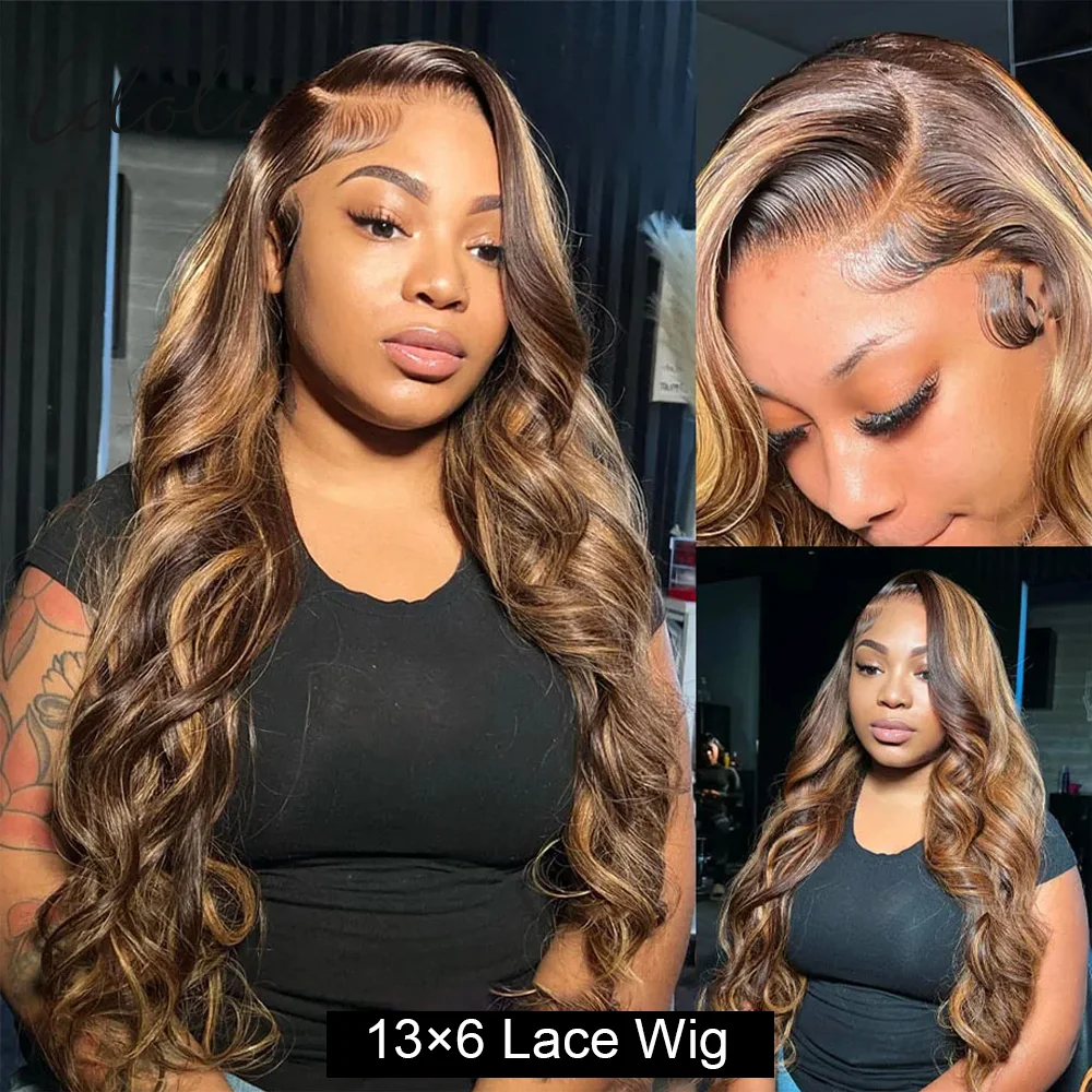 Ombre Blonde Lace Front Wig 26-28 inches Ombre Blonde 1b/613 HD Lace Frontal Wig 26 28 30 Inch Long  main image 4
