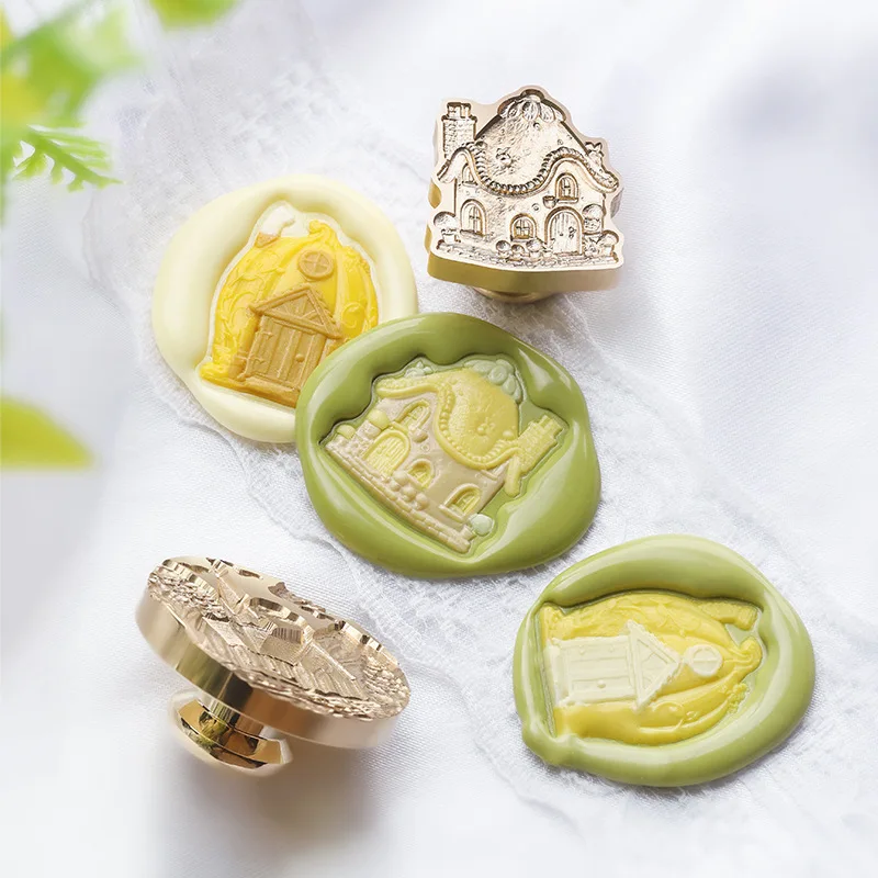 Embossed Brass Fairy Tale Lacquer Seals for Stamps and Greeting Cards