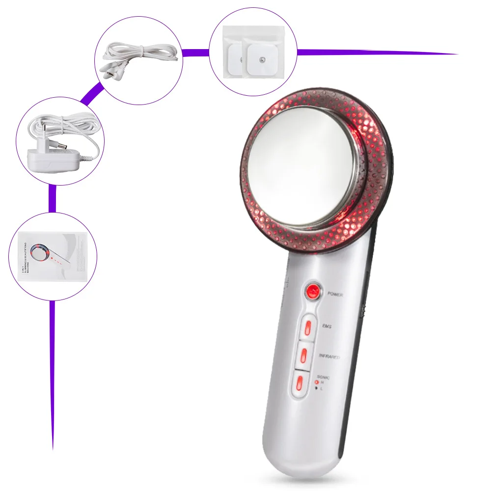 

3 in 1 Ultrasonic Cavitation Fat Remover Slim Anti-Cellulite Machine Microcurrent Device Body Massager