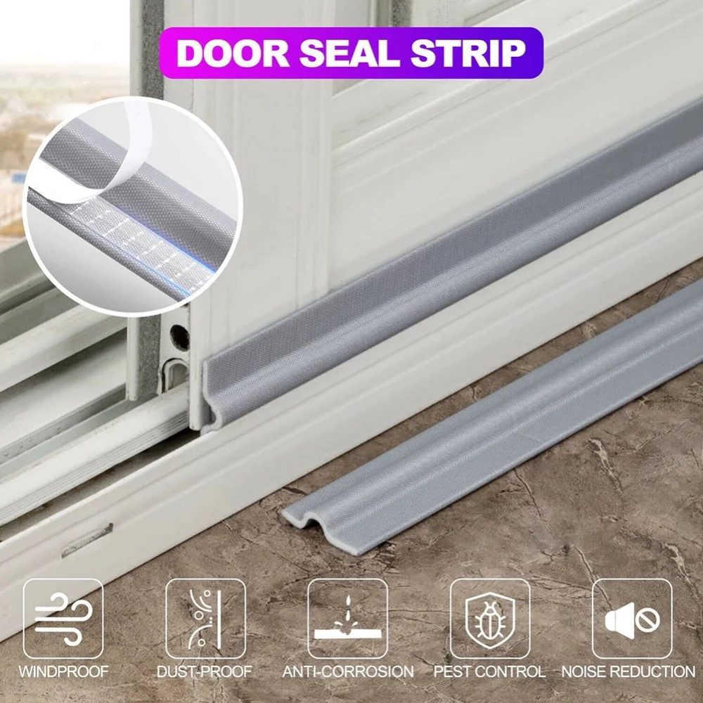 40M Rubber Windows Strip Weather Windproof Soundproof Foam Nsulation Anti Air Leak Door Bottom Gap Sticking Tape