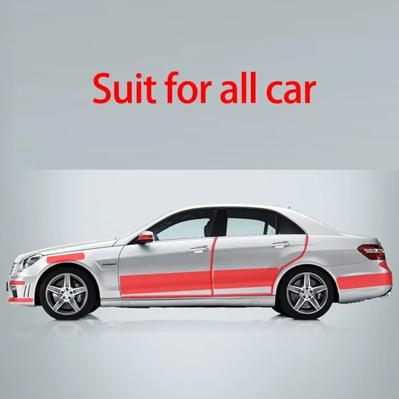 Car threshold protector Carbon Fiber Threshold Portector Moulding Strip Trim Bumper Strip Door Sill Film Anti Scratch Guards Car Sticker