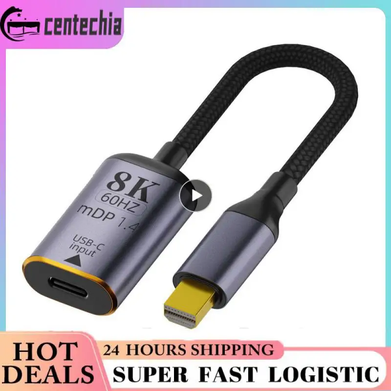 노트북 TV용 프리미엄 HDMI 호환 USB-C 비디오 어댑터, C타입 DP/미니 DP 변환기, 수-암, 8K 60Hz