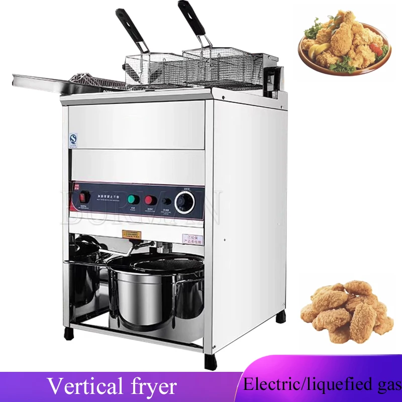 HotSale30LVerticalElectricDeepFryerChickenFryerWithAutomatic