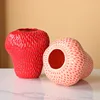Cartoon Strawberry Vase Ceramic Vase Children's Room Artifact Floral Accessories Fruit Pot Flowerpot Home Decoration Accessories 4
