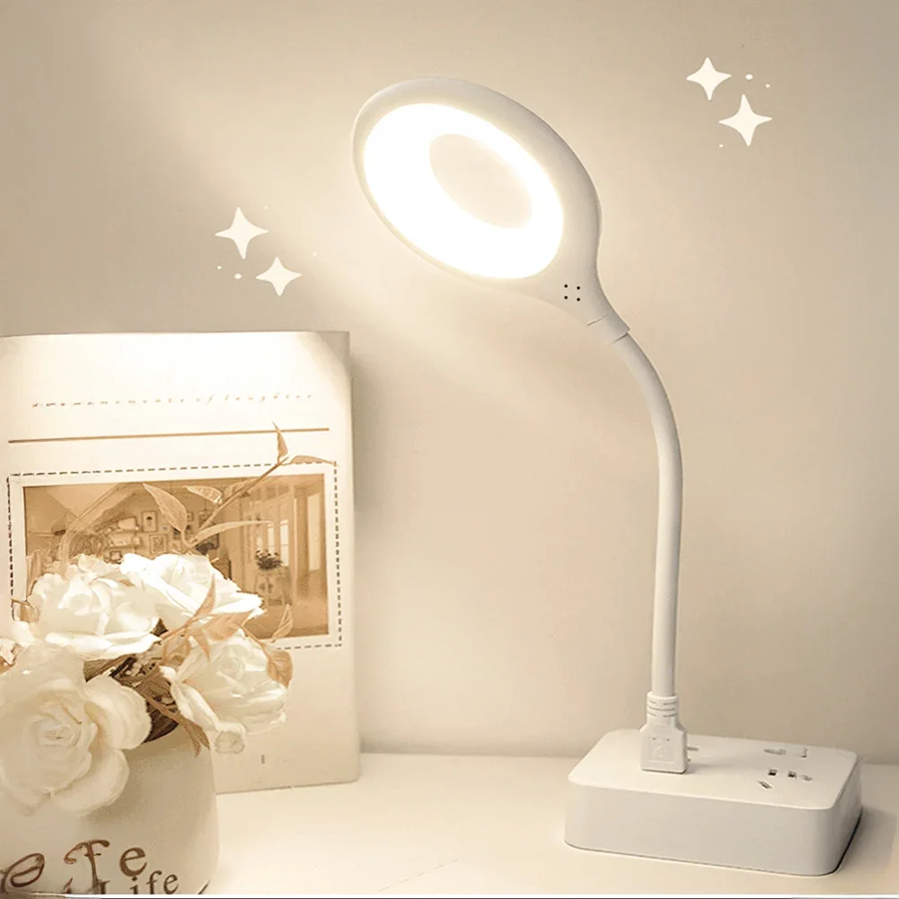 LED English Voice Controlled Night Light Usb Plug Atmosphere Lamp Portable Energy-Saving Desk Light Body Sound Sensor Table Lamp