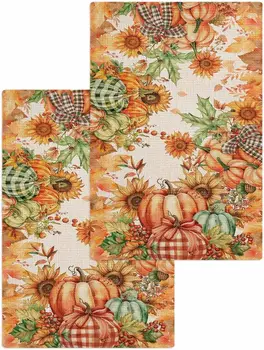 Sage Green Pumpkin Kitchen Towels 6