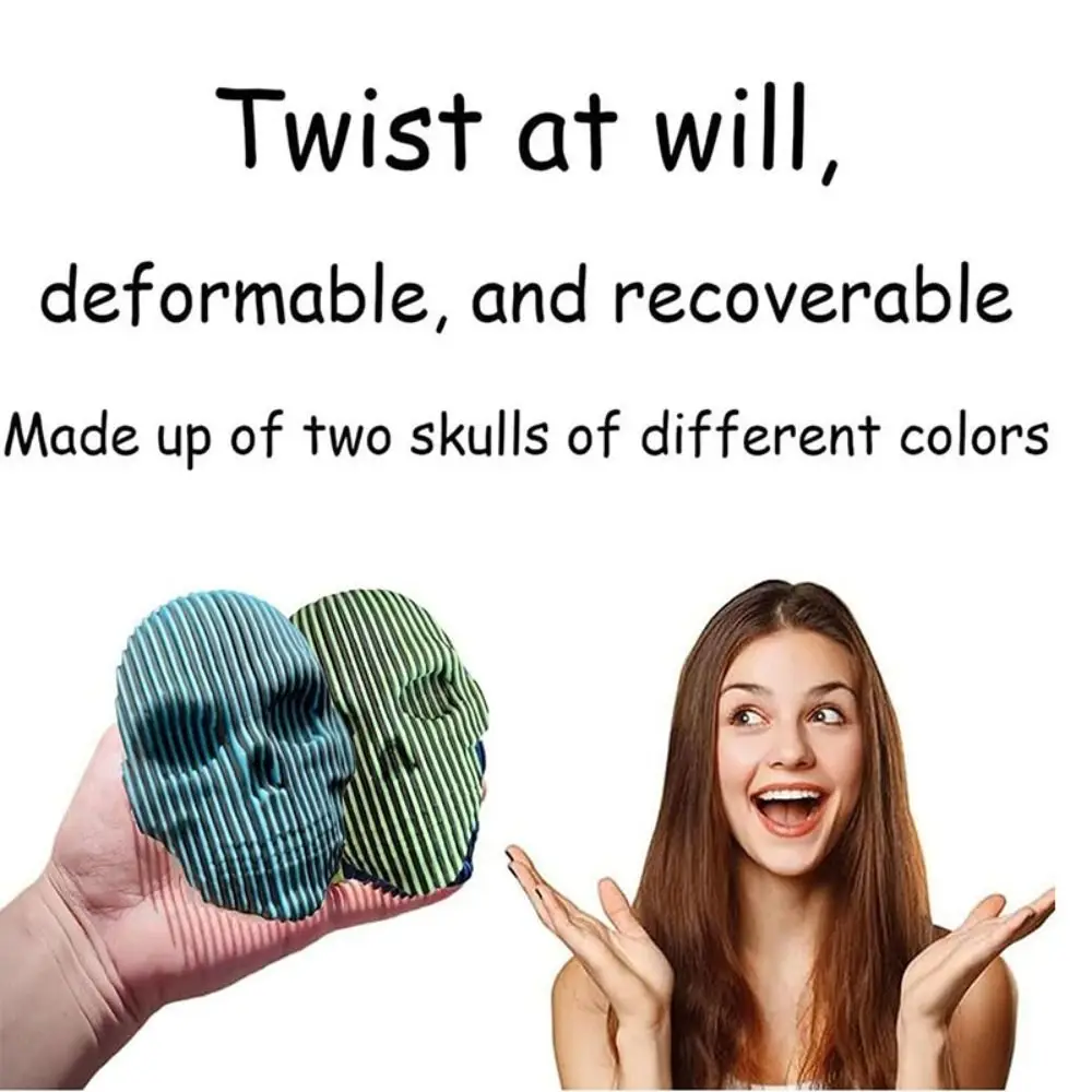 Visual Illusion 3D Printing Skulls Toys Simulation Model Glowing Skeleton Toy Collection Craft Decor Luminous Quantum Skull