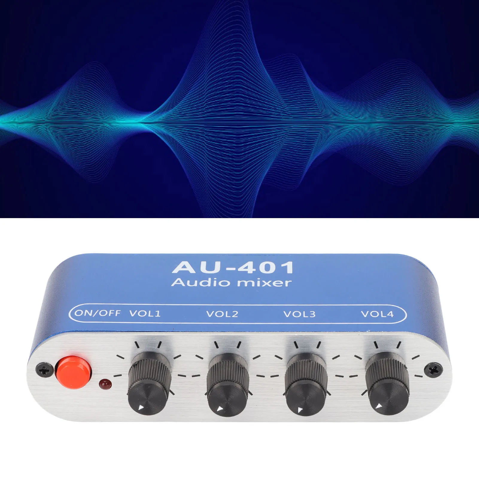 Audio Mixer Mini Stereo Mixer 4 in 1 Out For PC Laptop