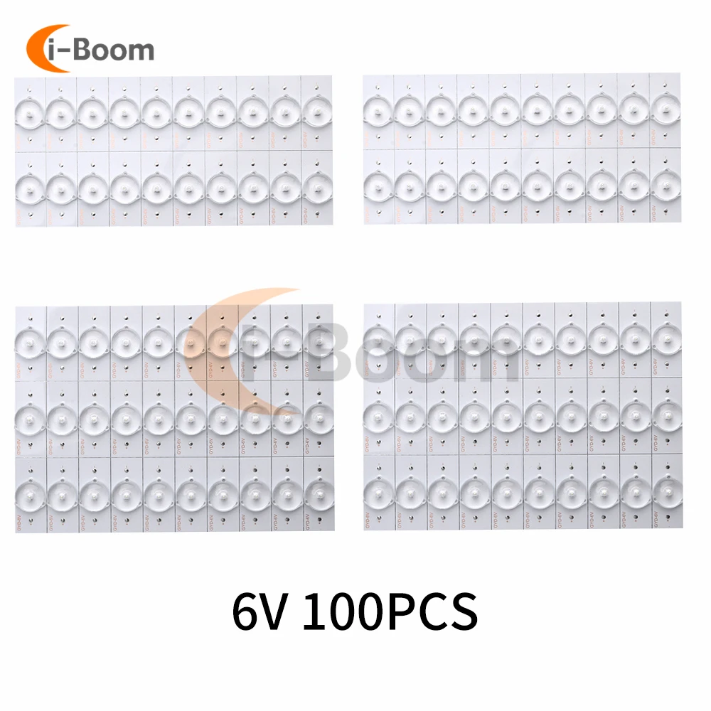 3V 6V LED SMD 램프 구슬 32-65 인치 LCD TV 백라이트 스트립 수리를위한 광학 렌즈 Fliter와 발광 다이오드