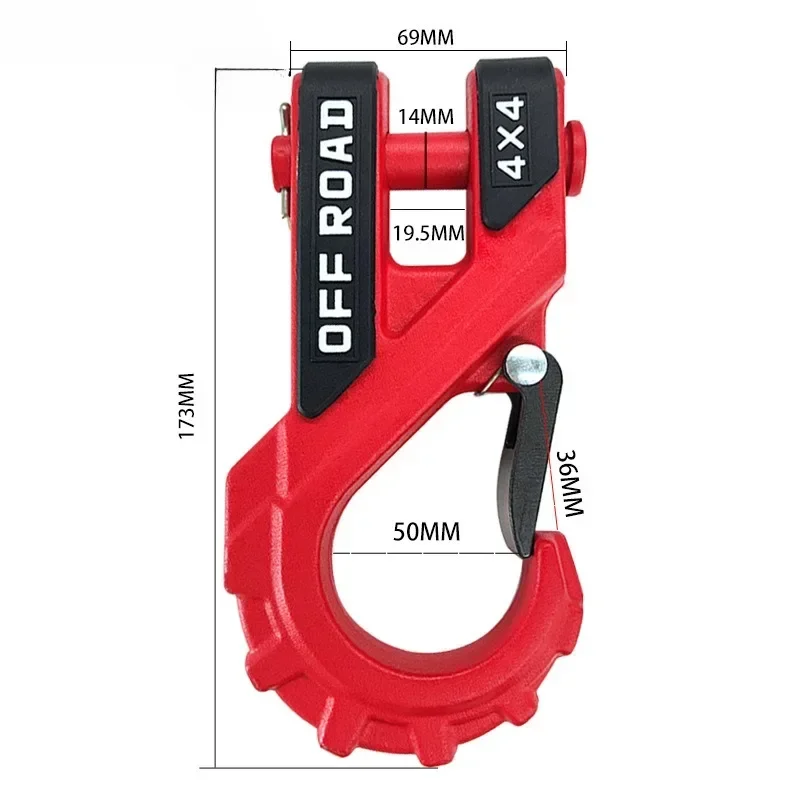 Car Winch Hook Winch Hook Heavy Duty Max 20 Ton Forged Steel 3/8