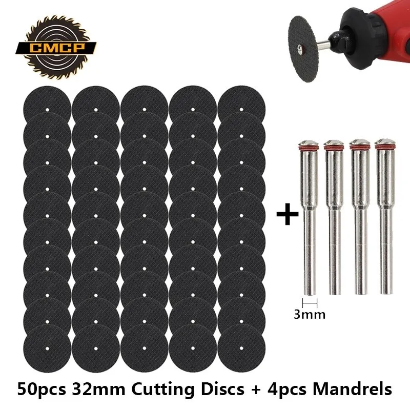 CMCP Abrasive Cutting Disc 32mm With Mandrels Grinding Wheels For Dremel Accesories Metal Cutting Rotary Tool Saw Blade