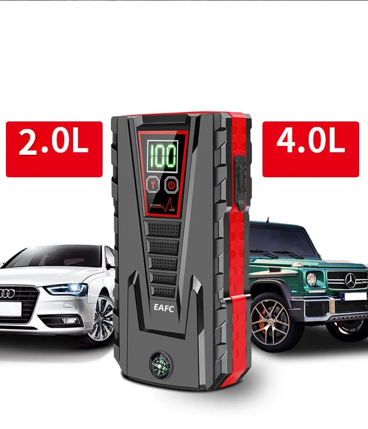 Jump starter EAFC 1200A Jump Starter Power Bank 22000mAh Portable Charger Starting Device For 4.0L/2.0L Emergency Car Battery Jump Starter