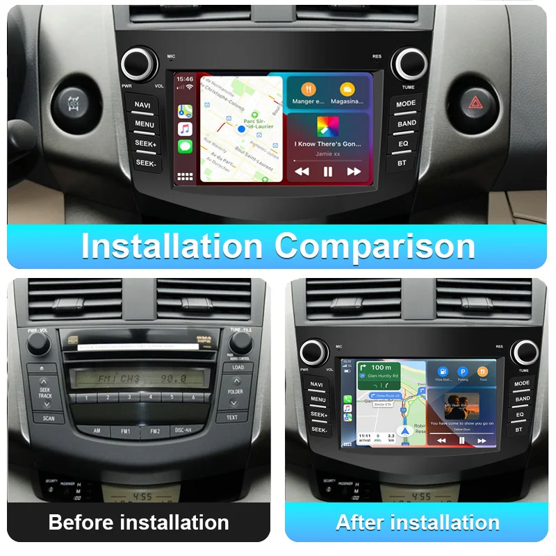 For Toyota RAV4 2006-2012 Android Car Radio DVD Player Touch Screen Car GPS Navi