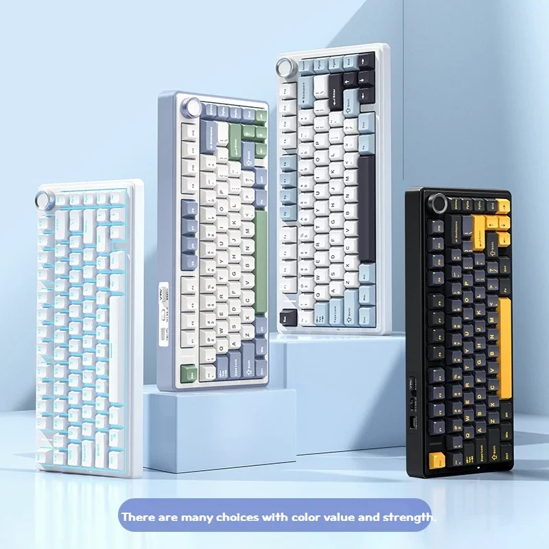 

Игровая механическая клавиатура для офиса, 80 клавиш, три режима, Bluetooth