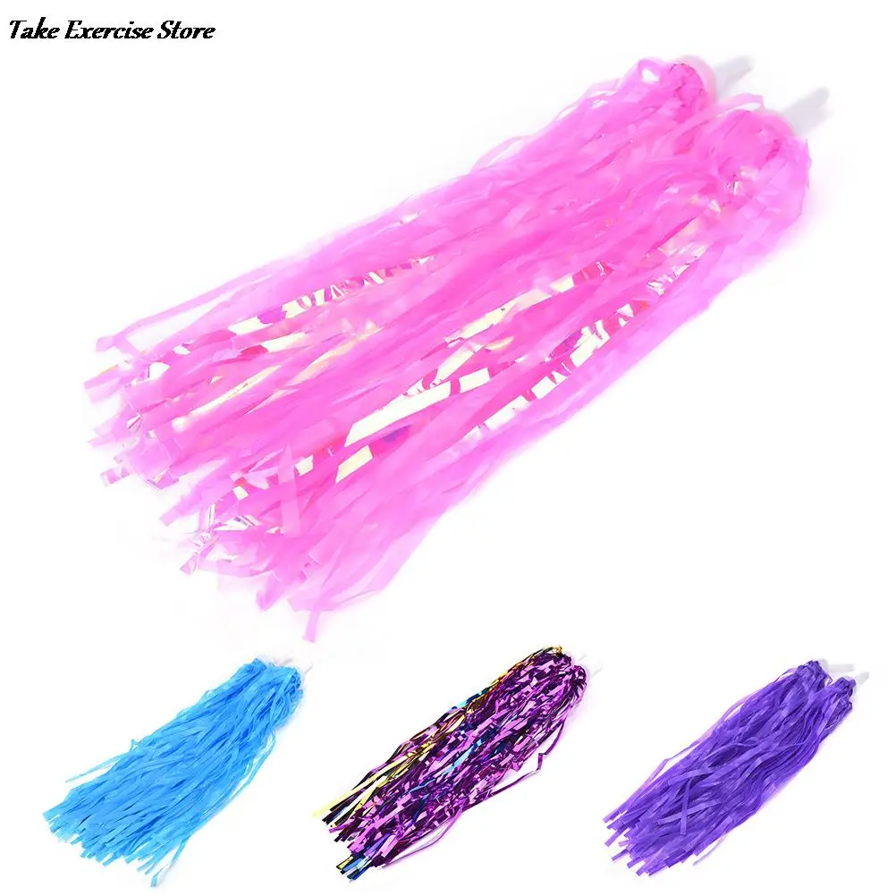 1 Pair Bicycle Handlebar Tassels Kids Scooter Tricycle Handlebar Tassels Bike Cycling Handle Grips Decoration PE Streamers
