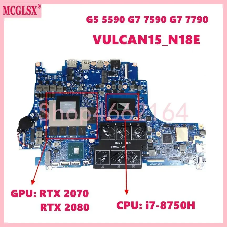 VULCAN15_N18E i5/i7-8th Gen CPU RTX2060 RTX2070 GPU Mainboard For