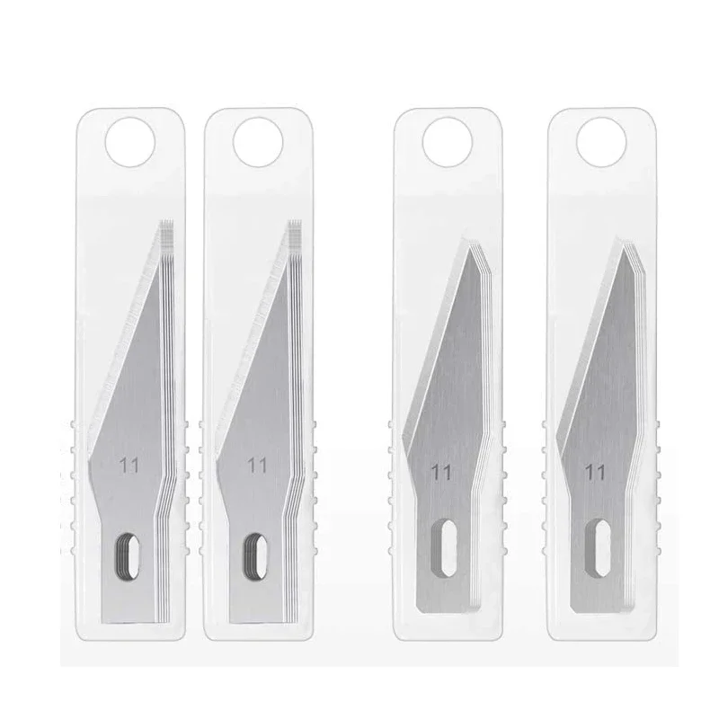 Craft knives non-slip engraving metal knife kit + 40/10pcs #11 blades for mobile phone PCB repair hand tools