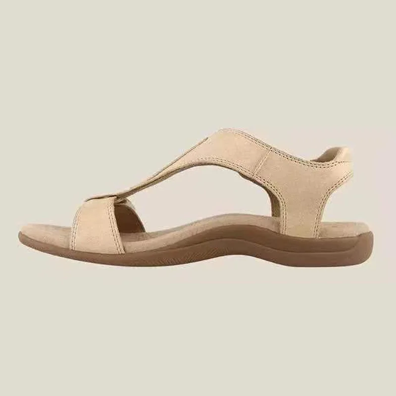 thumbnail image 4 of 2024 nuevas sandalias de verano con tiras para mujer, zapatos planos de mujer con punta abierta, zapatos casuales sólidos, sandalias con cuñas romanas, zapatos sexis para mujer, 4 of 5