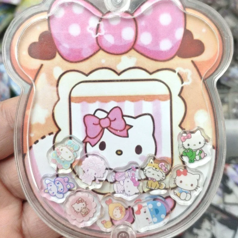 

Sanrio аниме мультфильм Hello Kitty 10 см Shake Joy акриловая пленка двухсторонний милый узор Съемная с 10 пленками 1 см маленькие части