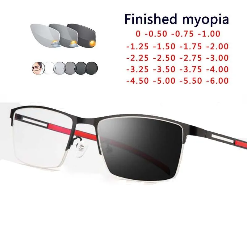Photochromic Prescription Glasses Eyeglasses Myopia Photochromic