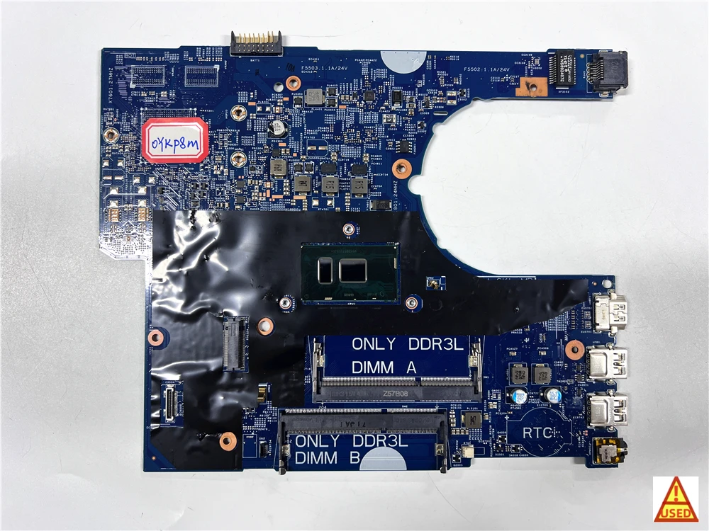 

USED Laptop Motherboard CN-0YKP8M 14291-1 FOR Dell 3570 3470 with SR2EY i5-6200U 100% Working Test Passed