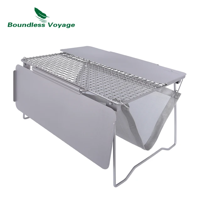 Határtalan Út Hordozható Grill Kemping 2 Táblázat 1 -Ben Titán Hajtogató Tábortűz Kültéri Piknik Hátizsákos Bbq Grillezett Háló - Image 4