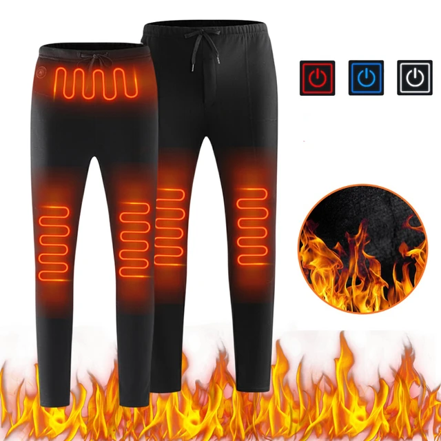 Heated Pants For Men Women Electric Warming Heating Pants Leggings  Lightweight USB Rechargeable Heating Trousers Winter Skiing